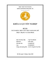 Khóa luận tốt nghiệp Kinh doanh quốc tế: Xuất khẩu thủy sản Việt Nam sang Mỹ. Thực trạng và giải pháp