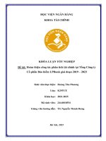 Khóa luận tốt nghiệp Tài chính: Hoàn thiện công tác phân tích tài chính tại Tổng Công ty Cổ phần Bảo hiểm LPBank giai đoạn 2019 - 2023