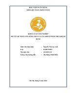 Khóa luận tốt nghiệp Kế toán kiểm toán: Kế toán vốn bằng tiền và các khoản phải thu khách hàng tại Công ty Cổ phần Bột thực phẩm A-ASEA