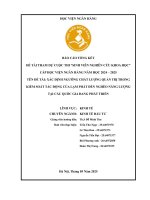 Đề tài nghiên cứu khoa học: Xác định ngưỡng chất lượng quản trị trong kiểm soát tác động của lạm phát đến nghèo năng lượng tại các quốc gia đang phát triển