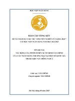 Đề tài nghiên cứu khoa học: Tác động của fintech đến sự ổn định tài chính của các ngân hàng thương mại tại một số quốc gia thuộc khu vực Đông Nam Á