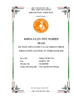 Khóa luận tốt nghiệp Kế toán kiểm toán: Kế toán tiền lương và các khoản trích theo lương tại Công ty TNHH Oanh Sơn