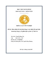 Khóa luận tốt nghiệp Kế toán kiểm toán: Hoàn thiện kế toán bán hàng và xác định kết quả kinh doanh tại Công ty cổ phần dịch vụ bảo vệ Vĩnh An