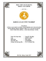 Khóa luận tốt nghiệp Tài chính: Nâng cao chất lượng thẩm định giá tài sản bảo đảm trong hoạt động cho vay của Ngân hàng TMCP Phương Đông - Chi nhánh Bắc Ninh