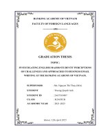 Khóa luận tốt nghiệp Ngoại ngữ: Investigating english-major students’ perceptions of challenges and approaches to business email writing at the Banking Academy of Vietnam