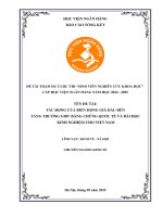 Đề tài nghiên cứu khoa học: Tác động của biến động giá dầu đến tăng trưởng GDP: Bằng chứng quốc tế và bài học kinh nghiệm cho Việt Nam