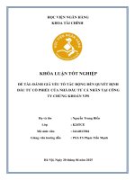 Khóa luận tốt nghiệp Tài chính: Đánh giá yếu tố tác động đến quyết định đầu tư cổ phiếu của nhà đầu tư cá nhân tại Công ty Chứng khoán VPS