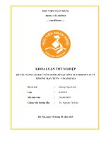 Khóa luận tốt nghiệp Tài chính: Nâng cao khả năng sinh lời tại Công ty TNHH MTV in và thương mại TTXVN – VINADATAXA