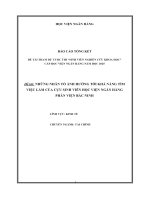 Đề tài nghiên cứu khoa học: Những nhân tố ảnh hưởng tới khả năng tìm việc làm của cựu sinh viên Học viện Ngân hàng Phân viện Bắc Ninh