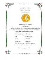 Khóa luận tốt nghiệp Tài chính: Hoàn thiện công tác thẩm định giá tài sản đảm bảo trong hoạt động cho vay tại Ngân hàng TMCP Phương Đông OCB - Chi nhánh Bắc Ninh