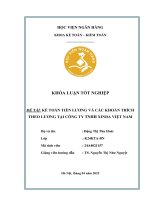 Khóa luận tốt nghiệp Kế toán kiểm toán: Kế toán tiền lương và các khoản trích theo lương tại Công ty TNHH Xinda Việt Nam