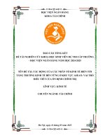 Đề tài nghiên cứu khoa học: Tác động của các nhân tố kinh tế biển tới tăng trưởng kinh tế bền vững ở khu vực ASEAN: Vai trò điều tiết của ổn định chính trị
