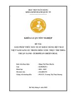 Khóa luận tốt nghiệp Kinh doanh quốc tế: Giải pháp thúc đẩy xuất khẩu hàng dệt may Việt Nam sang EU trong bối cảnh thực thi Thỏa thuận Xanh - European Green Deal