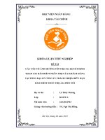 Khóa luận tốt nghiệp Tài chính: Các yếu tố ảnh hưởng tới việc ra quyết định tham gia bảo hiểm nhân thọ của khách hàng tại Tổng đại lý Công ty trách nhiệm hữu hạn bảo hiểm nhân thọ AIA Phố Nối