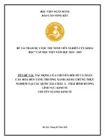 Đề tài nghiên cứu khoa học: Tác động của chuyển đổi số và toàn cầu hóa đến tăng trưởng xanh: Bằng chứng thực nghiệm tại các quốc gia Châu Á - Thái Bình Dương