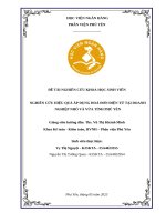 Đề tài nghiên cứu khoa học: Nghiên cứu hiệu quả áp dụng hóa đơn điện tử tại doanh nghiệp nhỏ và vừa Phú Yên