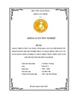 Khóa luận tốt nghiệp Tài chính: Hoàn thiện công tác phân tích báo cáo tài chính đối với khách hàng doanh nghiệp phục vụ hoạt động cho vay tại Ngân hàng Nông nghiệp và Phát triển Nông thôn Việt Nam - Chi nhánh Thành phố Nam Định