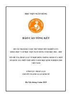 Đề tài nghiên cứu khoa học: Pháp luật về hợp đồng thông minh của một số quốc gia trên thế giới và bài học kinh nghiệm cho Việt Nam