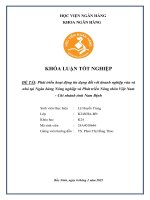 Khóa luận tốt nghiệp Ngân hàng: Phát triển hoạt động tín dụng đối với doanh nghiệp vừa và nhỏ tại Ngân hàng Nông nghiệp và Phát triển Nông thôn Việt Nam - Chi nhánh tỉnh Nam Định