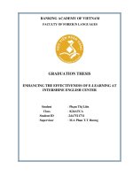 Khóa luận tốt nghiệp Ngoại ngữ: Enhancing the effectiveness of e-learning at Intershine English Center