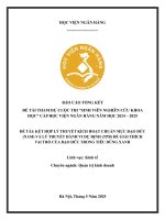 Đề tài nghiên cứu khoa học: Kết hợp lý thuyết kích hoạt chuẩn mực đạo đức (NAM) và lý thuyết hành vi dự định (TPB) để giải thích vai trò của đạo đức trong tiêu dùng xanh