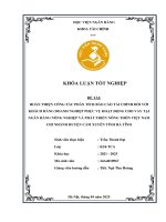 Khóa luận tốt nghiệp Tài chính: Hoàn thiện công tác phân tích báo cáo tài chính đối với khách hàng doanh nghiệp phục vụ hoạt động cho vay tại Ngân hàng Nông nghiệp và phát triển nông thôn Việt Nam Chi nhánh Huyện Cẩm Xuyên Tỉnh Hà Tĩnh