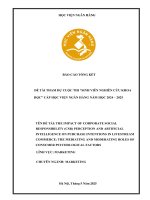 Đề tài nghiên cứu khoa học: The impact of corporate social responsibility (CSR) perception and artificial intelligence on purchase intentions in livestream commerce: The mediating and moderating roles of consumer psychological factors