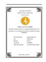 Khóa luận tốt nghiệp Kế toán kiểm toán: Kế toán vốn bằng tiền và các khoản thanh toán với người mua và người bán tại Công ty cổ phần xây dựng VIETBUILD