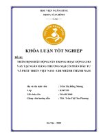 Khóa luận tốt nghiệp Tài chính: Thẩm định bất động sản trong hoạt động cho vay tại Ngân hàng Thương mại cổ phần Đầu tư và phát triển Việt Nam - Chi nhánh Thành Nam