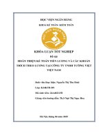 Khóa luận tốt nghiệp Kế toán kiểm toán: Hoàn thiện kế toán tiền lương và các khoản trích theo lương tại Công ty TNHH Tường Việt Việt Nam