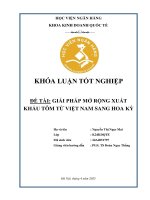 Khóa luận tốt nghiệp Kinh doanh quốc tế: Giải pháp mở rộng xuất khẩu tôm từ Việt Nam sang Hoa Kỳ