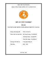 Khóa luận tốt nghiệp Công nghệ thông tin: Xây dựng hệ thống Web-App đặt dịch vụ tại gia