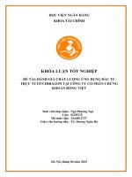 Khóa luận tốt nghiệp Tài chính: Đánh giá chất lượng ứng dụng đầu tư trực tuyến IDRAGON tại Công ty cổ phần Chứng khoán Rồng Việt