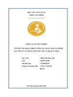 Khóa luận tốt nghiệp Tài chính: Hoàn thiện công tác quản trị tài chính tại Công ty Cổ phần Thương mại và dịch vụ HYH