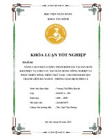 Khóa luận tốt nghiệp Tài chính: Nâng cao chất lượng thẩm định giá tài sản bảo đảm phục vụ cho vay tại Ngân hàng Nông nghiệp và Phát triển Nông thôn Việt Nam – Chi nhánh huyện Thanh Liêm Hà Nam II – Phòng giao dịch Phố Cà