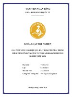 Khóa luận tốt nghiệp Kinh doanh quốc tế: Giải pháp nâng cao hiệu quả hoạt động thu mua trong chuỗi cung ứng của Công ty TNHH Kinh doanh Thương mại HTC