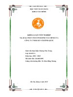 Khóa luận tốt nghiệp Tài chính: Phân tích tình hình tài chính của Công ty TNHH Sen vòi Đình Quốc