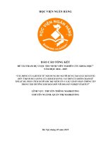 Đề tài nghiên cứu khoa học: Tác động của lợi ích từ nội dung do người dùng tạo (UGC benefit) đến ý định mua hàng của khách hàng: Vai trò của điểm chạm kỹ thuật số, phân tích dưới góc độ niềm tin và sự chấp nhận thông tin trong thị trường bão hòa đối với d