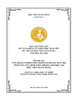 Đề tài nghiên cứu khoa học: Ứng dụng Computer vision đánh giá mức độ tích cực của sinh viên trong giờ học tại Học viện Ngân hàng