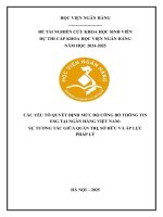 Đề tài nghiên cứu khoa học: Các yếu tố quyết định mức độ công bố thông tin ESG tại ngân hàng Việt Nam: sự tương tác giữa quản trị, sở hữu và áp lực pháp lý