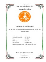 Khóa luận tốt nghiệp Tài chính: Phân tích tài chính Công ty trách nhiệm hữu hạn Dệt kim Phú Vĩnh Hưng