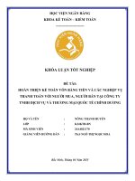 Khóa luận tốt nghiệp Kế toán kiểm toán: Hoàn thiện kế toán vốn bằng tiền và các nghiệp vụ thanh toán với người mua, người bán tại Công ty TNHH dịch vụ và thương mại quốc tế Chính Dương
