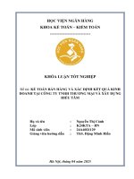 Khóa luận tốt nghiệp Kế toán kiểm toán: Kế toán bán hàng và xác định kết quả kinh doanh tại Công ty TNHH thương mại và xây dựng Hiếu Tâm