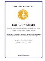 Đề tài nghiên cứu khoa học: Tác động của việc thực thi ESG tới sự gắn kết và lòng trung thành của khách tại các ngân hàng thương mại Việt Nam