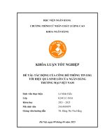 Khóa luận tốt nghiệp Ngân hàng: Tác động của công bố thông tin ESG tới hiệu quả sinh lời của ngân hàng thương mại Việt Nam