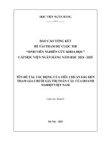 Đề tài nghiên cứu khoa học: Tác động của tiêu chuẩn ESG đến tham gia chuỗi giá trị toàn cầu của doanh nghiệp Việt Nam