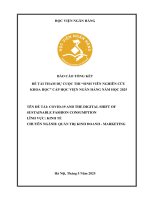 Đề tài nghiên cứu khoa học: Covid-19 and the digital shift of sustainable fashion consumption