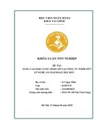 Khóa luận tốt nghiệp Tài chính: Nâng cao khả năng sinh lời tại Công ty TNHH MTV 1/5 Nghệ An giai đoạn 2021-2023