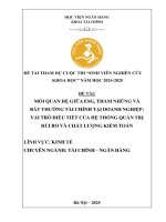 Đề tài nghiên cứu khoa học: Mối quan hệ giữa ESG, tham nhũng và bất thường tài chính tại doanh nghiệp: Vai trò điều tiết của hệ thống quản trị rủi ro và chất lượng kiểm toán