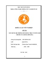 Khóa luận tốt nghiệp Công nghệ thông tin: Xây dựng module bán hàng trực tuyến cho hệ thống Ding Tea